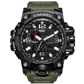 SMAEL Watch 1545 Dual Display Watches Mens Military Quartz Watch Men Shock Resistant Sports Style Digital Clock Relogio - intl...