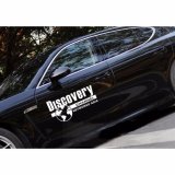 Tem dán DISCOVERY CHANNEL cho xe ô tô (Trắng)