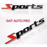 Tem nổi 3d kim loại chữ sport .
