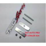 Tem nổi 3d kim loại trd sport màu trắng-đỏ.