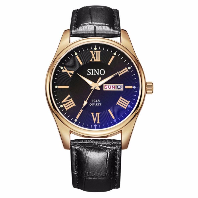 Nơi bán {TRỢ GIÁ}Đồng hồ nam dây da cao cấp Sino Japan Movt rose gold S1548 +Tặng vòng dây chuyền
