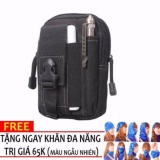 Túi đeo đai thắt lưng quần cao cấp + Tặng khăn phượt đa năng