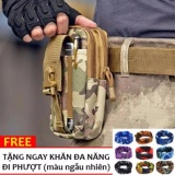 Túi đeo hông, thắt lưng đa năng + Tặng khăn phượt cao cấp H03-Lính GT126