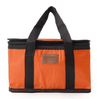 Túi lớn đựng cơm trưa cách nhiệt, đồ đi du lịch phòng nước có thể gập màu cam  