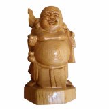 Tượng phật di lặc cầm vàng gỗ pơ mu cao cấp PMN01