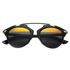 Giá Khuyến Mại Unisex Retro Style Brief Design Anti UV Optical Sunglasses(Grey) – intl   crystalawaking