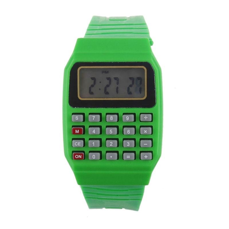 Unsex Silicone Multi-Purpose Time Electronic Wrist Calculator Watch GN - intl bán chạy