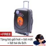 Vali nhựa dẻo + Tặng bộ 1 gối hơi + 1 bịt mắt + 1 cặp bịt tai du lịch