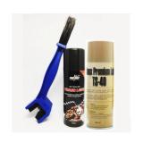 VỆ SINH SÊN TS-40 + BÔI TRƠN SÊN THUNDER CHAIN LUBE + BÀN CHẢI VỆ SINH SÊN