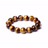 Vòng chuỗi hạt đeo tay đá mắt hổ 10mm phong thủy nâu