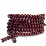 Vòng chuỗi hạt đeo tay nam trang hạt 216 hạt gỗ 6mm thời trang nâu