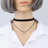 Vòng cổ choker 2 tầng đính kèm hình lục giác cá tính