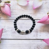 Vòng tay chuỗi hạt đá, mặt phật (hạt 8 ly)