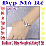Vòng tay nữ inox dạng hở Đẹp Mà Rẻ kiểu trái tim và 2 xúc xắc đính đá Zircon - Tự thu nhỏ theo cổ tay - Cam kết 1 đổi 1 nếu hoen, gỉ sét