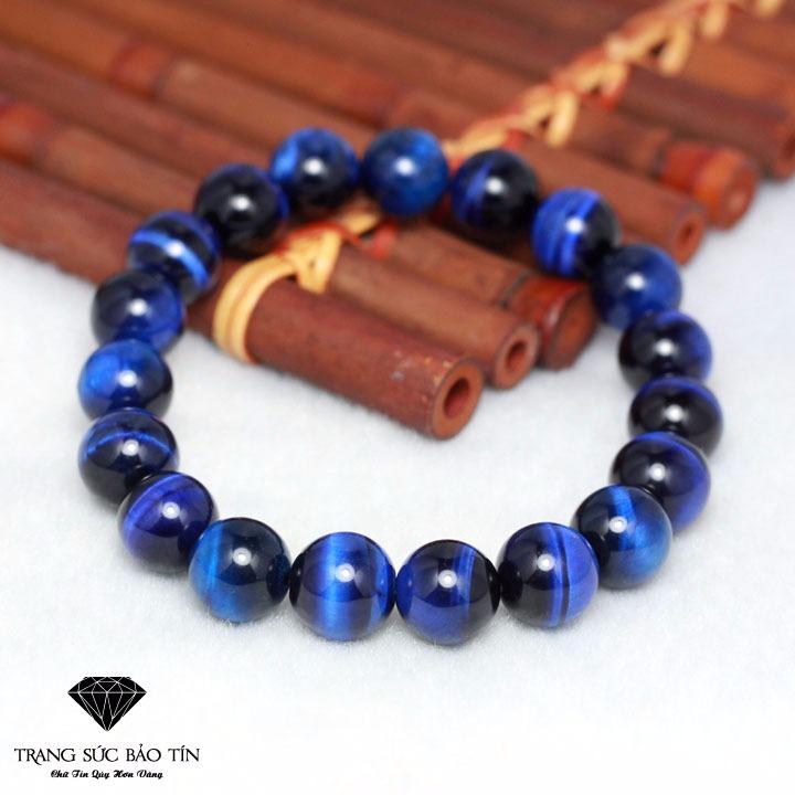 Vòng tay, vòng mệnh mộc, vòng mệnh thủy, vòng đeo tay, vòng tay phong thủy đá mắt hổ xanh dương 10mm