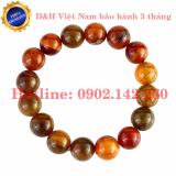 Vòng tay phong thủy đá Thạch anh rêu hổ phách 14 ly