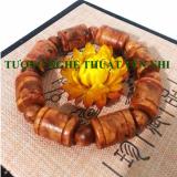 Vòng tay Phong thủy gỗ Nu Huyết Long hạt trúc 12mm-VIP