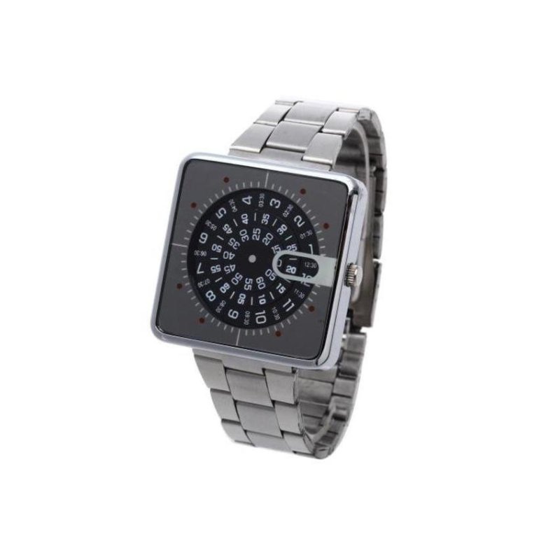 VR_Tech Unisex Silver Steel Band Watch(Not Specified)(OVERSEAS) - intl bán chạy