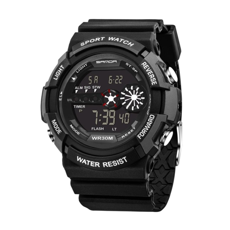 Waterproof Digit Electronic Luminous Sport Watch for SANDA (Black)
- intl bán chạy