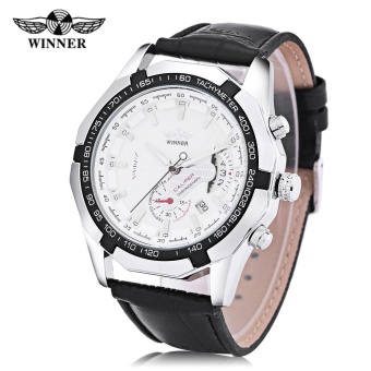 Winner F120535 Men Auto Mechanical Watch Calendar Luminous Wristwatch - intl  
