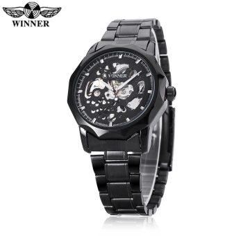 WINNER U8061 Men Auto Mechanical Watch Luminous Hollow-out Dial Wristwatch - intl  
