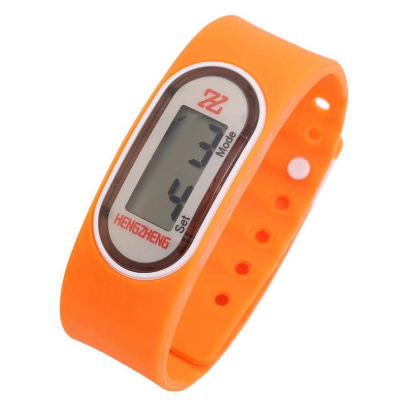 Women Men Sports Ultra Thin Silicone Digital LED Wrist Watch (Orange) - intl bán chạy