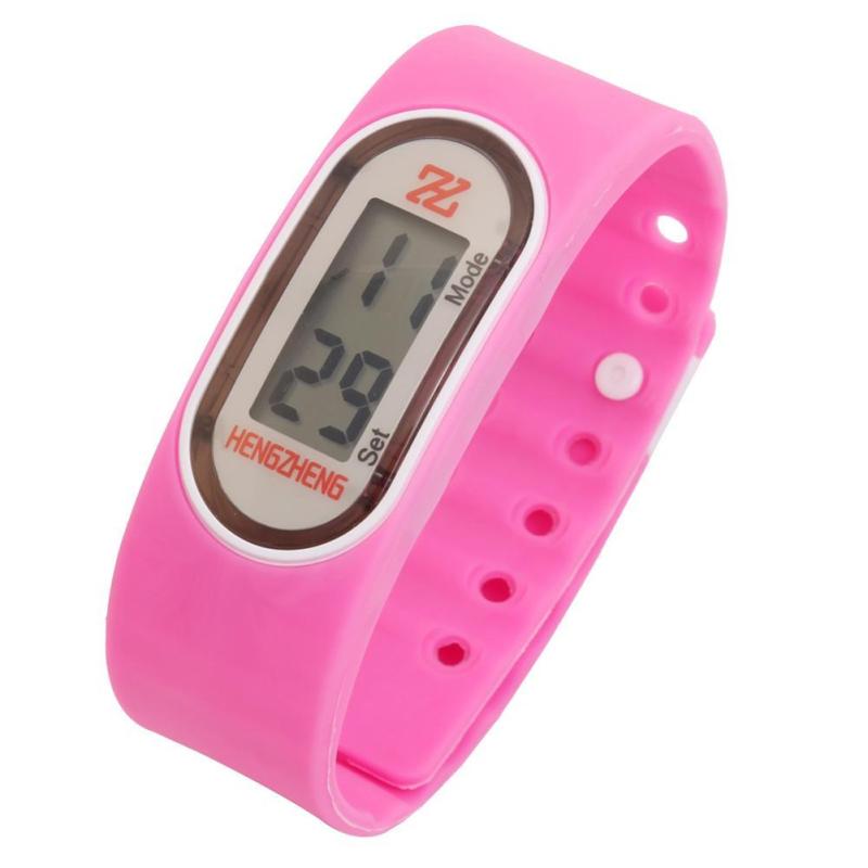 Women Men Sports Ultra Thin Silicone Digital LED Wrist Watch (Rose Red) - intl bán chạy