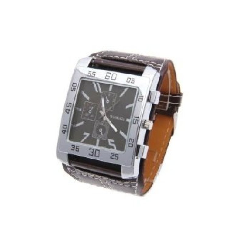 WSJ Leather Strap Wrist Watch (Brown)(Not Specified)(OVERSEAS) - intl bán chạy