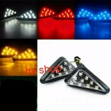 xi nhan xe may Bộ 2 Đèn Xi Nhan kính thấu tam giác Hv shop Độ Xe Máy và môtô (sáng vàng )