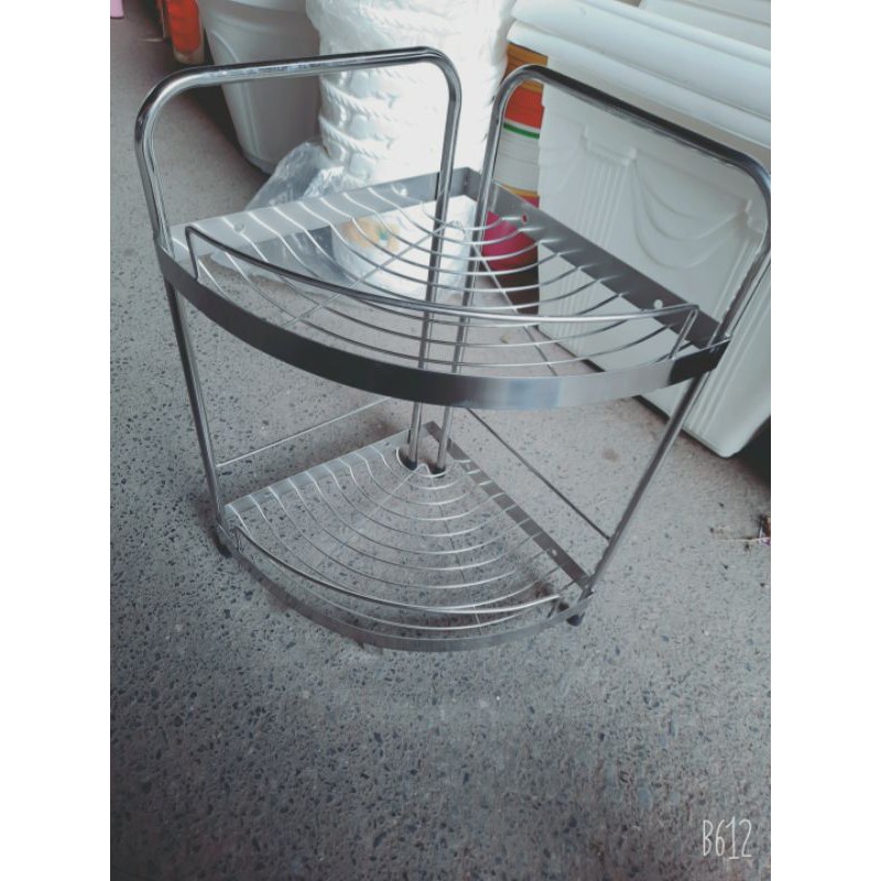 Kệ góc inox 304 loại 2 tầng và 3 tầng -khohanggiasi