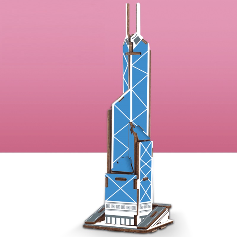 Đồ chơi gỗ lắp ráp 3D- Bank of China Tower 19 mảnh ghép- cắt Laser
