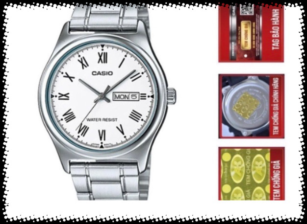 Đồng hồ nam dây thép không gỉ casio đại lý casio phước lộc mtp-v006d-7budf