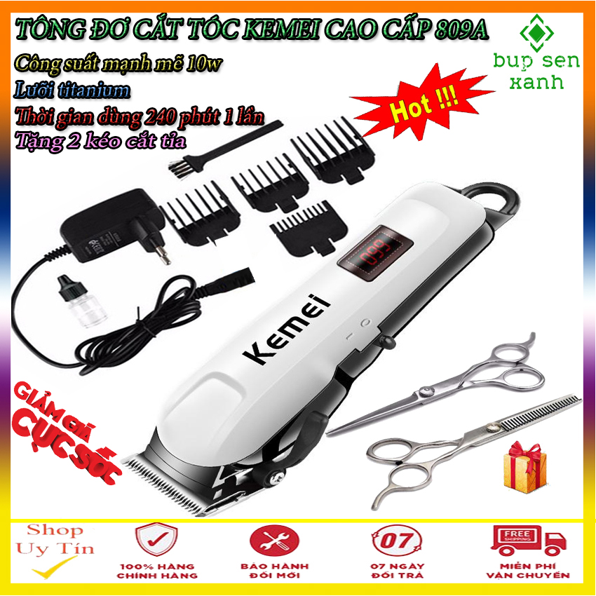 Tông đơ cắt tóc kemei 809A, tông đơ cắt tóc không dây chuyên nghiệp, tông đơ cắt tóc nam - Tông đơ cắt tóc gia đình kemei 1407, tăng đơ cắt tóc đa năng 3 trong 1, tông đơ cắt tóc người lớn trẻ em