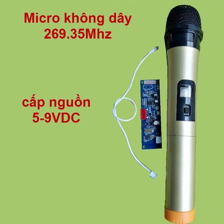 ▦▣℗  Micro không dây đơn VHF loa kéo mạch loa kéo màu vàng micro cho loa kéo