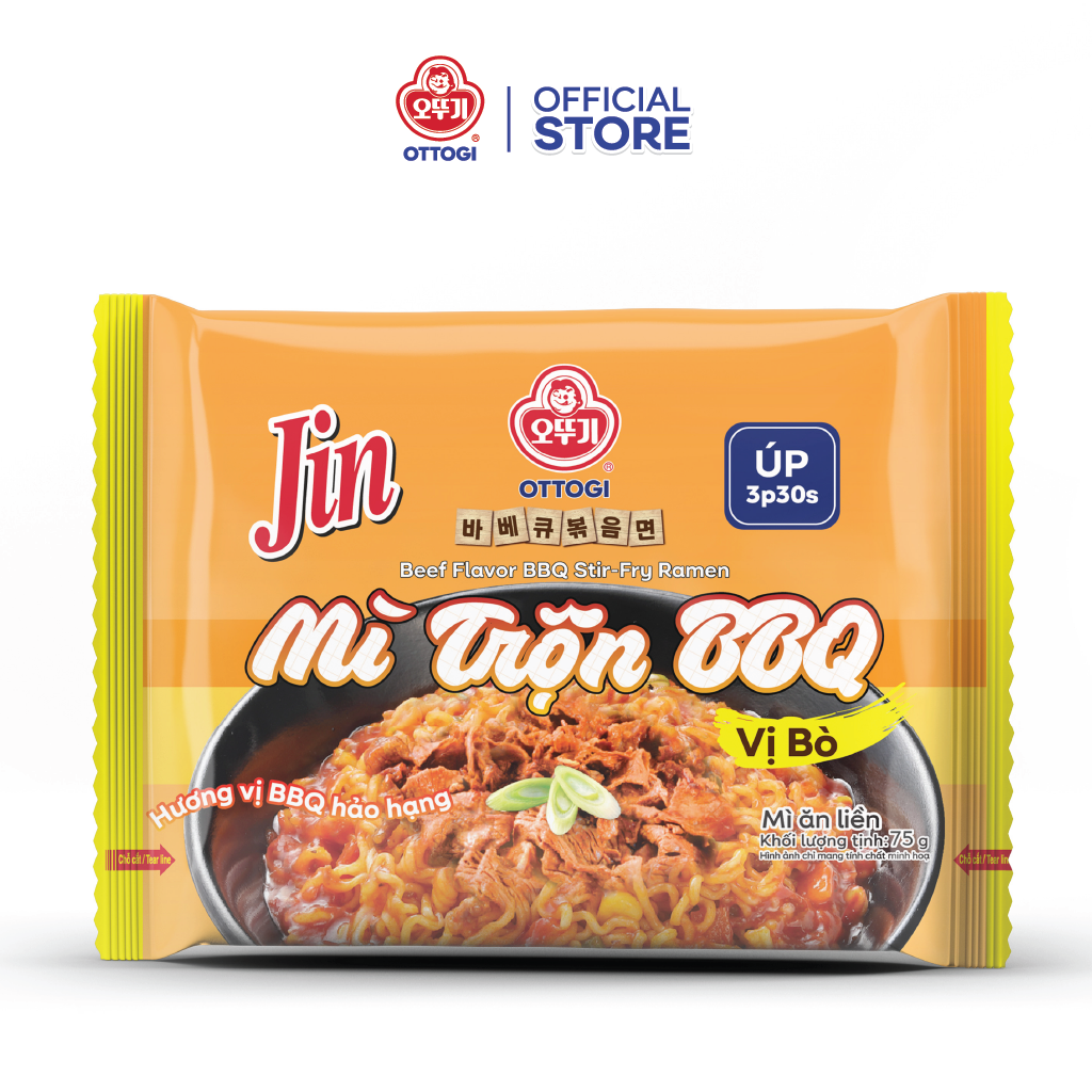 Mì ăn liền trộn bbq vị bò ottogi 75g