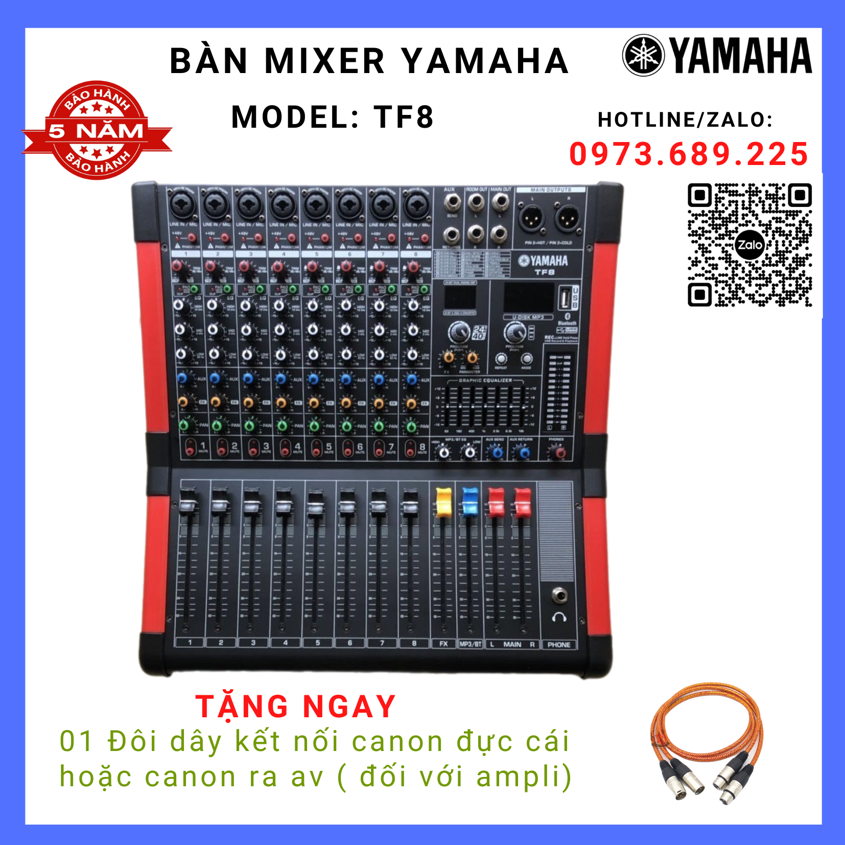 BÀN MIXER YAMAHA TF8 NHẬP KHẨU-CHUYÊN DÙNG CHO SHOW SÂN KHẤU SỰ KIỆN