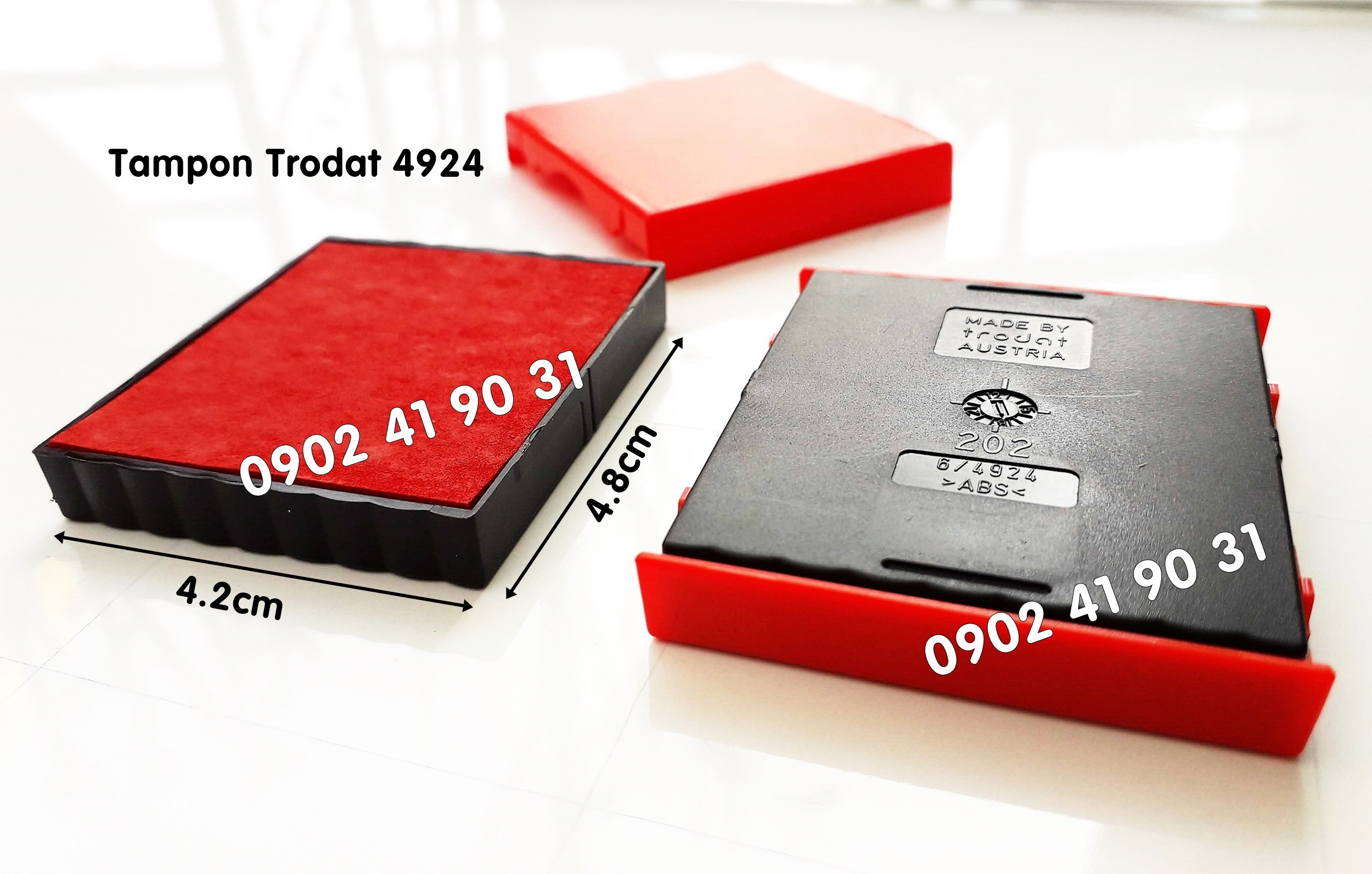 Tampon Trodat 4924 Hàng AUSTRIA - Khay Thẻ Mực dùng cho Trodat Printy 4924 -