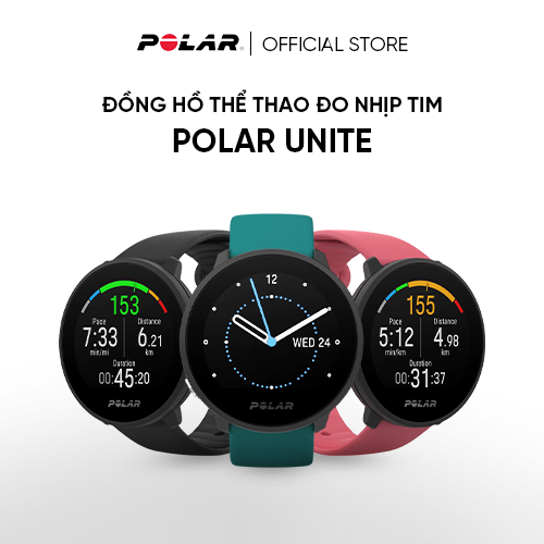 Đồng hồ thể thao thông minh Polar Unite - Theo dõi nhịp tim, màn hình cảm ứng màu - Bảo hành 12 tháng chính hãng