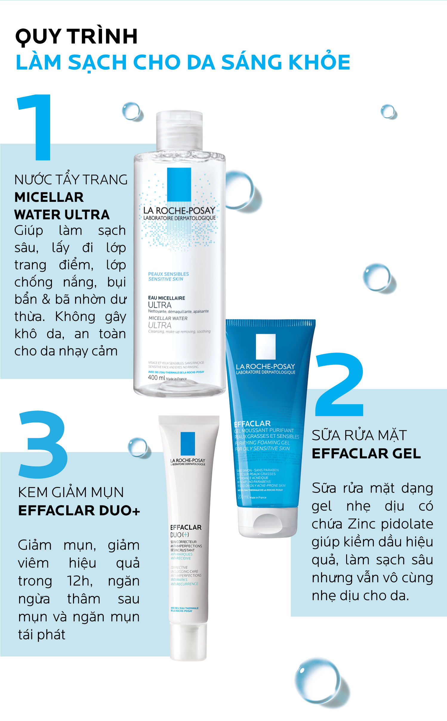 Bộ sản phẩm nước tẩy trang làm sạch sâu giàu khoáng dành cho da dầu mụn La Roche Posay Effaclar Micellar Water Oily Skin - Giới hạn 5sp/khách 8 800959c3f1e6899c415b10091c69367b