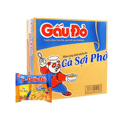 Mì gấu đỏ tôm gà/ gà sợi phở thùng 30 gói