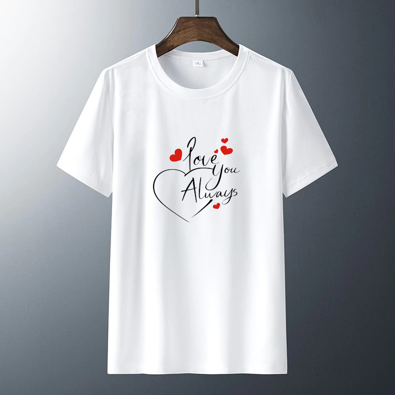 Áo thun nam in hình love you always KM507