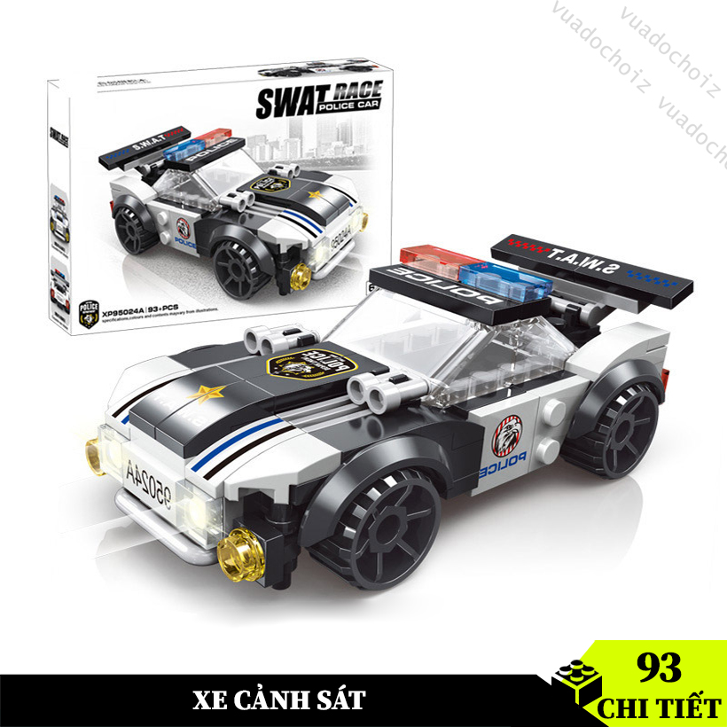 Đồ chơi lego cảnh sát xe swat 93 chi tiết mô hình lắp ráp oto cảnh sát