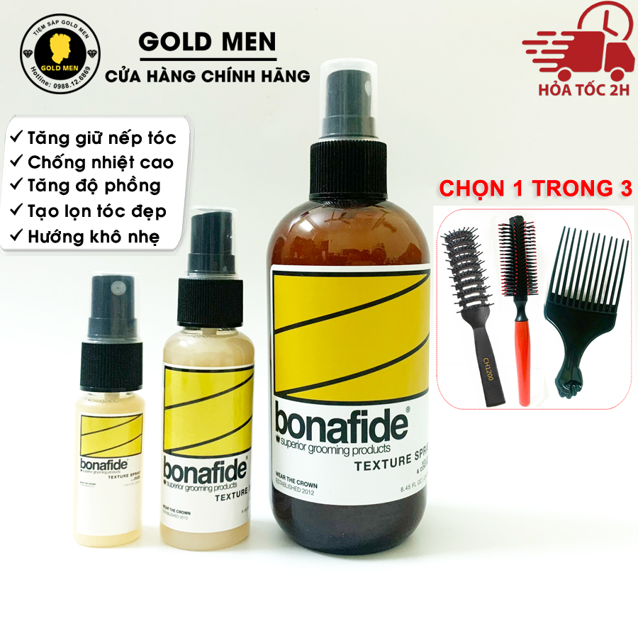 Xịt tạo phồng Bona Fide Spray Texture USA Prestyling