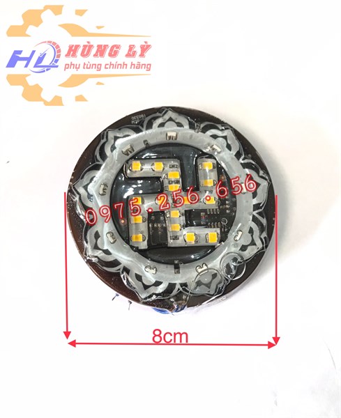 đèn led xoay 7 mầu Chữ Vạn 8cm (Cái) phụ tùng trang trí