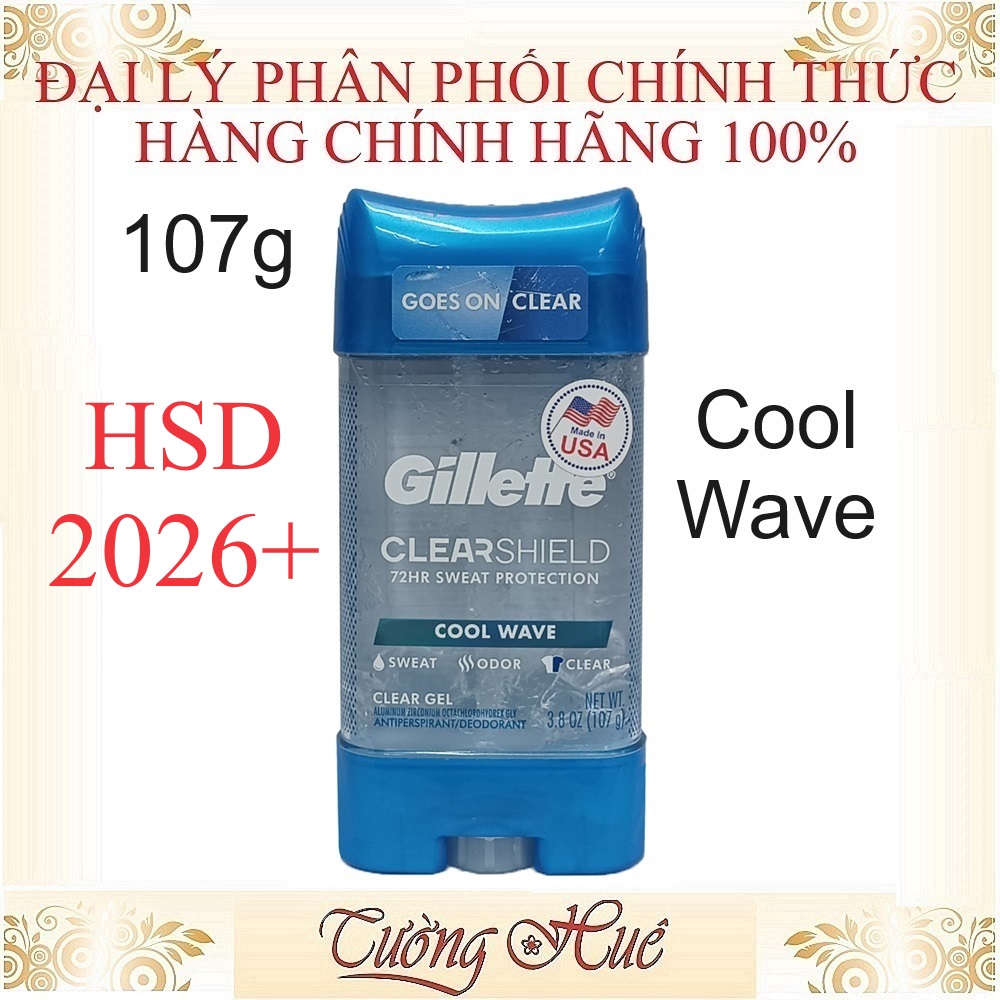 Lăn khử mùi nam Gillette Cool Wave Gel 107g
