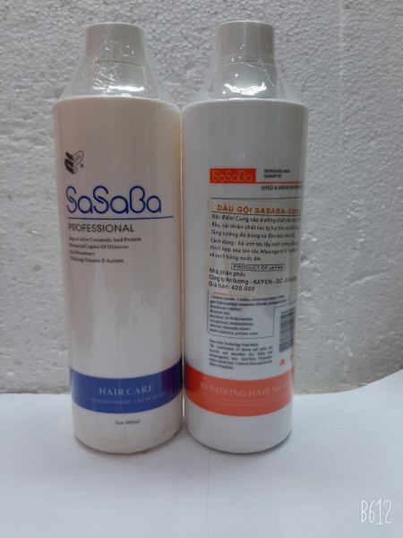 Dầu gội xả Sasaba phục hồi tóc siêu mềm mượt 800ml