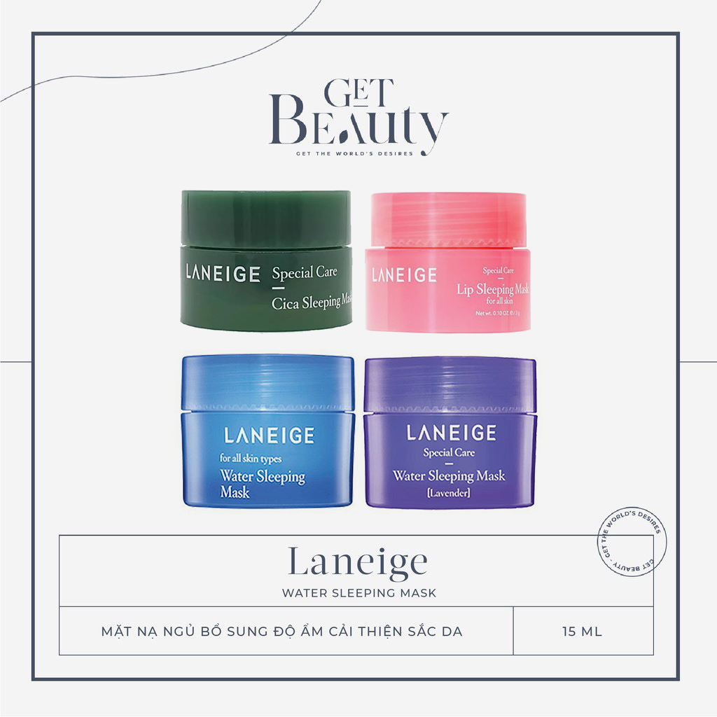 Mặt nạ ngủ dưỡng ẩm laneige water sleeping mask | lavender | cica | lip sleeping mask