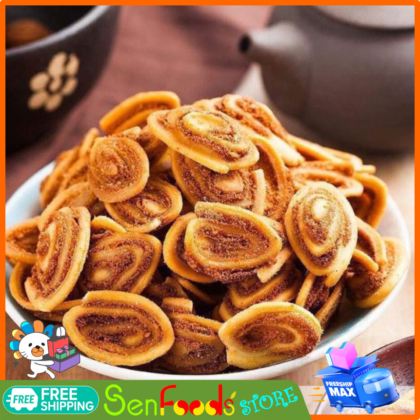 [HCM]Túi 300gr Bánh tai heo rang mè vừng-Bánh lỗ tai giòn thơm