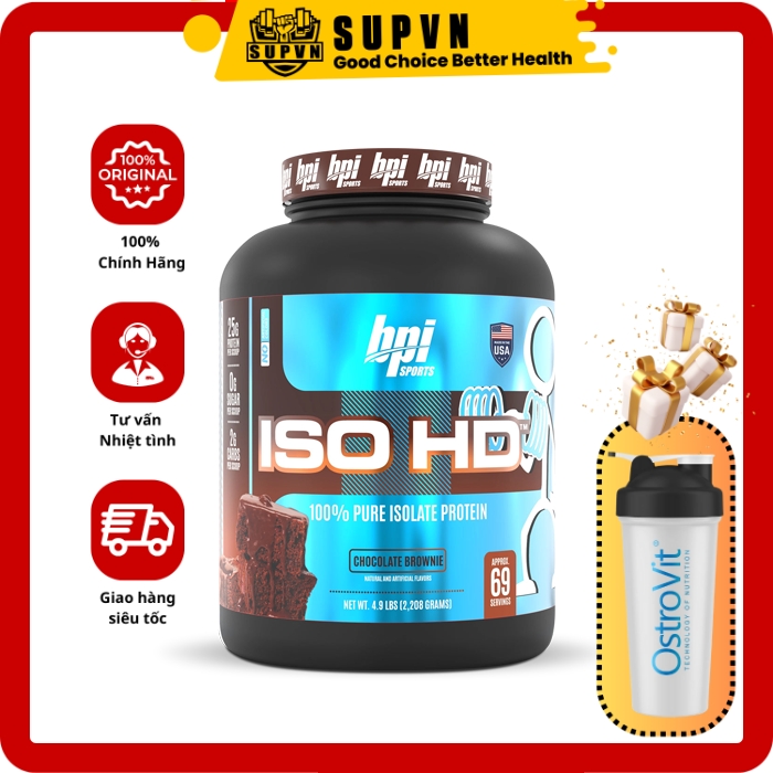 Whey Iso HD Bpi 5lbs Sữa tăng cơ bắp Whey Isolate Protein 100% -  ISOHD Bpi sport