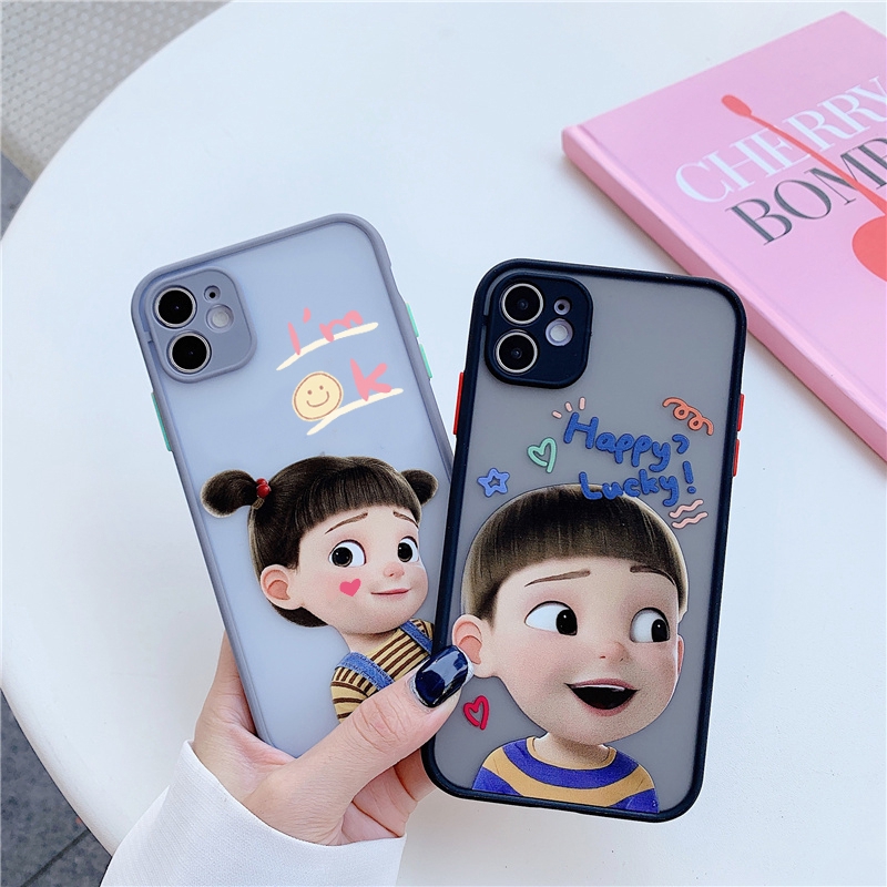 Ốp lưng iphone viền nhám Hoạt hình 5/5s/6/6plus/6s/6splus/7/7plus/8/8plus/x/xr/xs/11/12/pro/max/plus/promax - Owifi T5-1